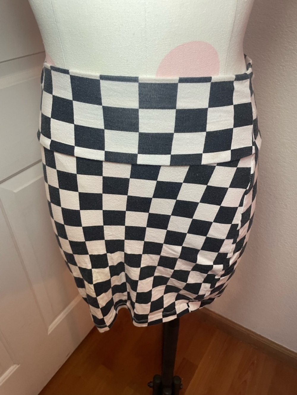 Goodthreads Black and White Checkerboard Mini Skirt
